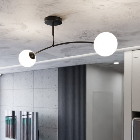 Ceiling Flush Lamp Mobis Black (2 lights)