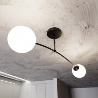 Plafón de techo Mobis Negro (2 luces)