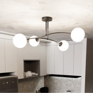 Ceiling Flush Lamp Mobis Black (4 lights)