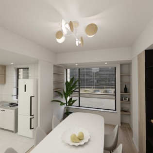 Ceiling Flush Light Olante White (4 lights)