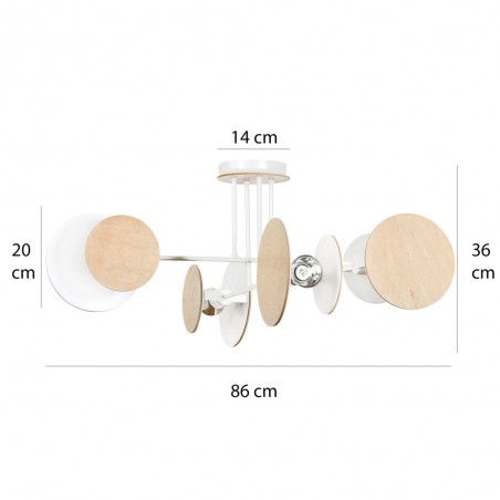 Ceiling Flush Light Olante White (4 lights)