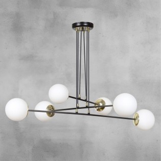 Lámpara colgante Signo Negro (6 luces)