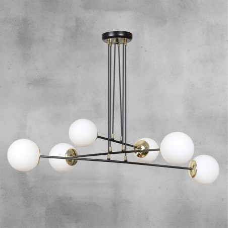 Lámpara colgante Signo Negro (6 luces)