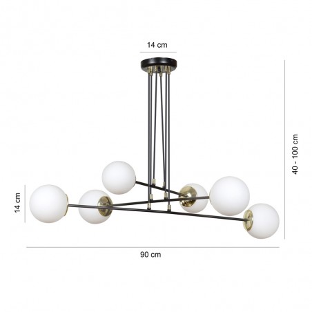 Ceiling Lamp Signo Black (6 lights)