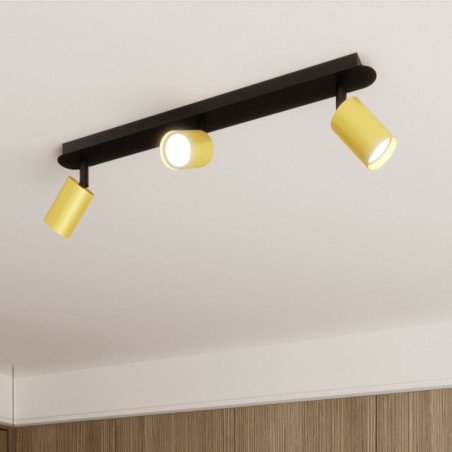 Tao Schwarz/Gold Strahlerleiste (3 Lichter)