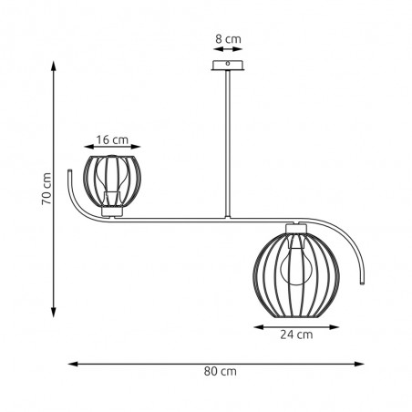 Plafón de techo Drimo (2 luces)