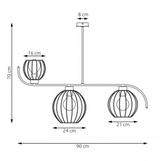 Ceiling Flush Light Drimo (3 lights)