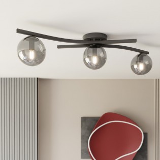 Plafón de techo Terima Grafito (3 luces)
