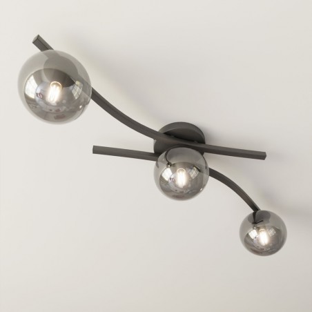 Plafón de techo Terima Grafito (3 luces)