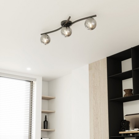 Ceiling Flush Light Terima Graphite (3 lights)