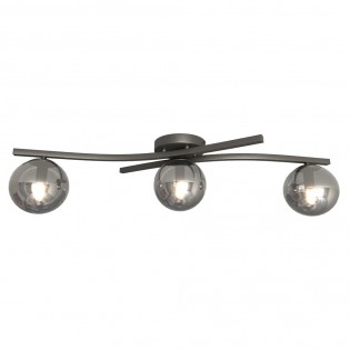 Ceiling Flush Light Terima Graphite (3 lights)