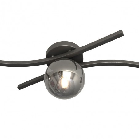 Ceiling Flush Light Terima Graphite (3 lights)