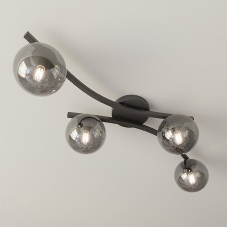 Ceiling Flush Light Terima Graphite (4 lights)