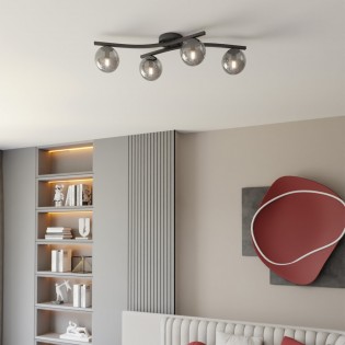 Plafón de techo Terima Grafito (4 luces)