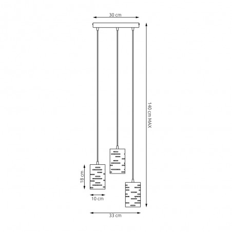 Cluster Pendant Lamp Miller II (3 lights)