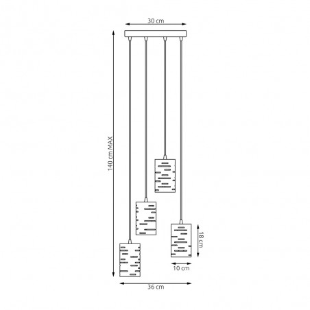 Cluster Pendant Lamp Miller II (4 lights)