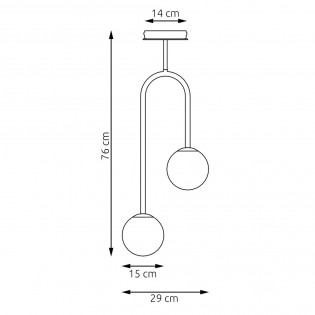 Ceiling Flush Light Marty (2 lights)
