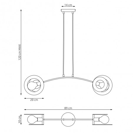 Ceiling Lamp Zenda (2 lights)