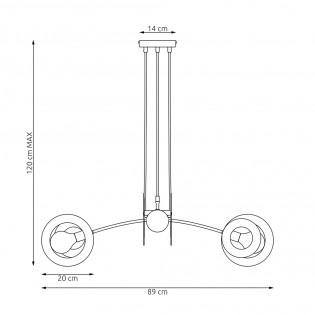 Lámpara de techo Zenda (4 luces)