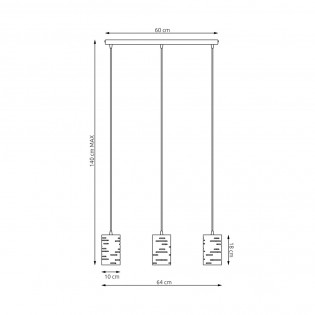 Cluster Pendant Lamp Miller (3 lights)