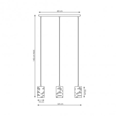 Cluster Pendant Lamp Miller (3 lights)