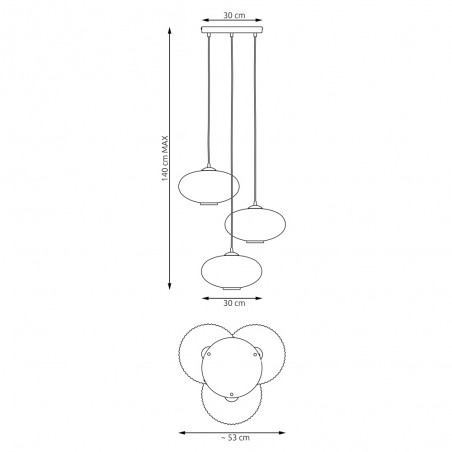 Cluster Pendant Lamp Dada Mix II (3 lights)
