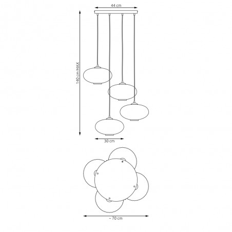Cluster Pendant Lamp Dada Mix II (4 lights)