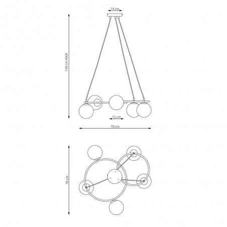 Pendant Lamp Pensal Mix (5 lights)