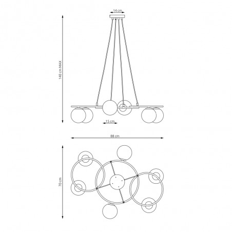 Pendant Lamp Pensal Mix (6 lights)
