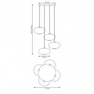 Cluster Pendant Lamp Dada II (4 lights)