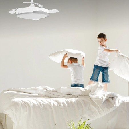 LED fan with folding blades Vespero CCT (72W)