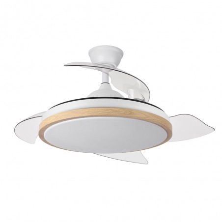 Ventilador LED aspas retráctiles Aquilone CCT Dim (72W)