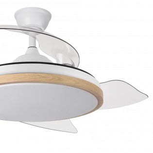 Ventilador LED aspas retráctiles Aquilone CCT Dim (72W)