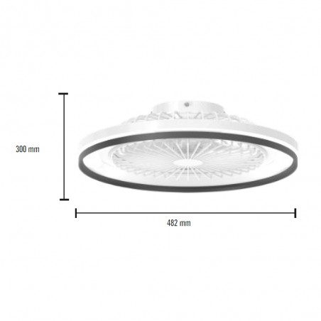 Ventilador de techo LED Elisi CCT RGB Dim (30W)