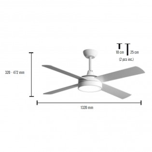 Ventilador de techo LED Diablo CCT Dim (22W)