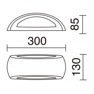 Aplique de pared de exterior LED Calm (6W)