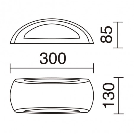 Aplique de pared de exterior LED Calm (6W)
