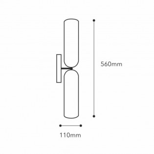 Wall Lamp Tubular (2 lights)
