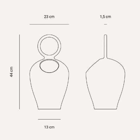 Portable lamp with rechargeable battery Clay