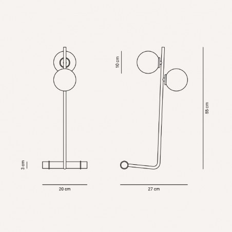 Table Lamp Lineal (2 lights)