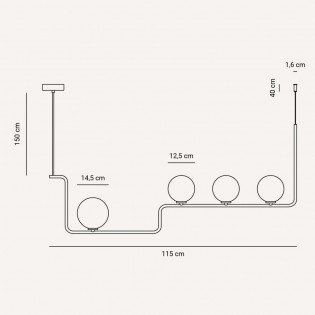 Pendant Lamp Lineal (4 lights)
