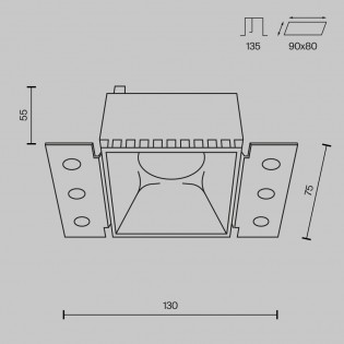 Ceiling Recessed Light Share Square