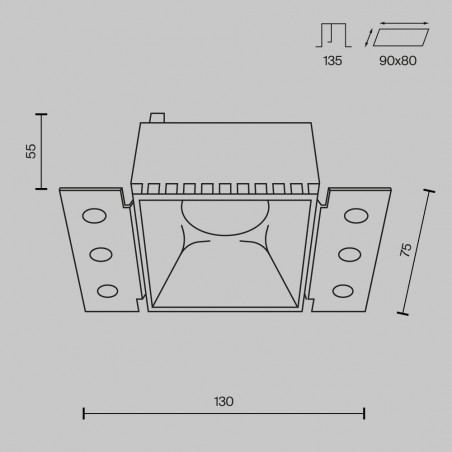 Ceiling Recessed Light Share Square