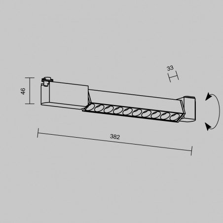 LED spotlight for single-phase track Points Rot Unity (10W)