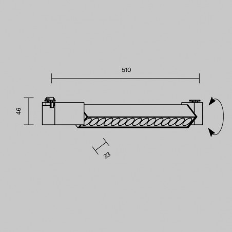 LED spotlight for single-phase track Points Rot Unity (20W)