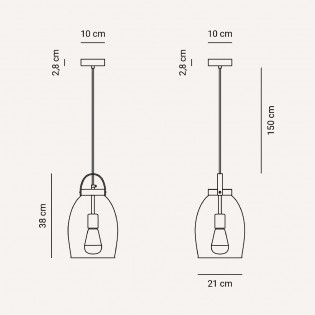 Pendant Lamp Lantern Smoked