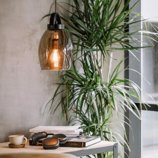 Pendant Lamp Lantern Smoked