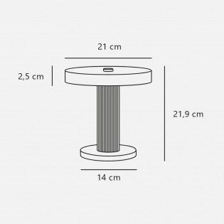 Lámpara de mesa portátil LED Trezzi (5W)