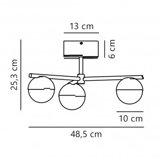 Ceiling Flush Lamp Contina (3 lights)