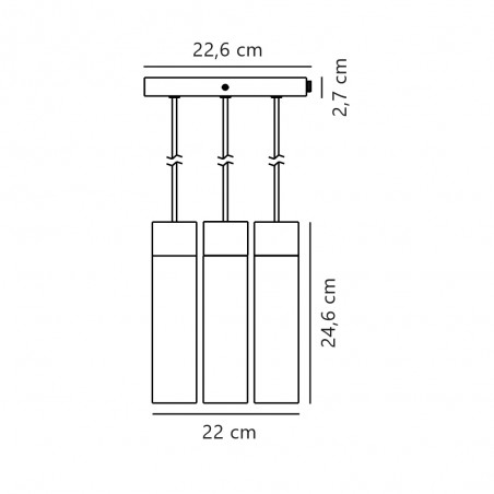 Cluster Pendant Lamp Tilo II (3 lights)